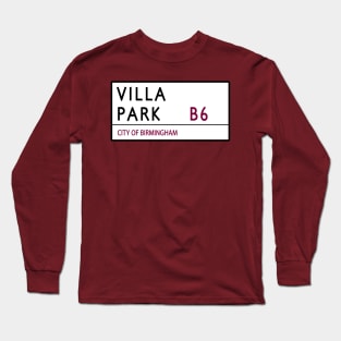 Villa Park Road Sign Long Sleeve T-Shirt